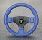 Interieur Lenkrad ohne Airbag Raid hp Sport PU blau, schwarze Speiche 280 mm 044282