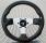 Interieur Lenkrad ohne Airbag Raid hp Lesmo PU schwarz, Carbon Einsatz, silberne Speiche 320 mm 107241