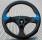 Interieur Lenkrad ohne Airbag Raid hp Lesmo PU schwarz, blauer Einsatz, schwarze Speiche 320 mm 107242