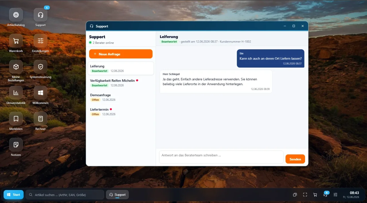 MD-Handel Händlershop – persönlicher Support per Chat